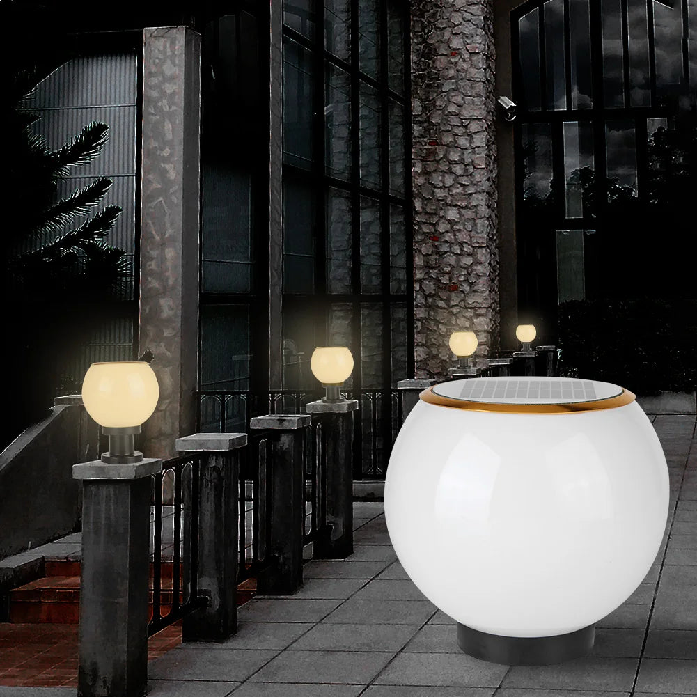 Waterproof Solar LED Bollard Light Outdoor Garden Yard Lawn Pillar Lamp