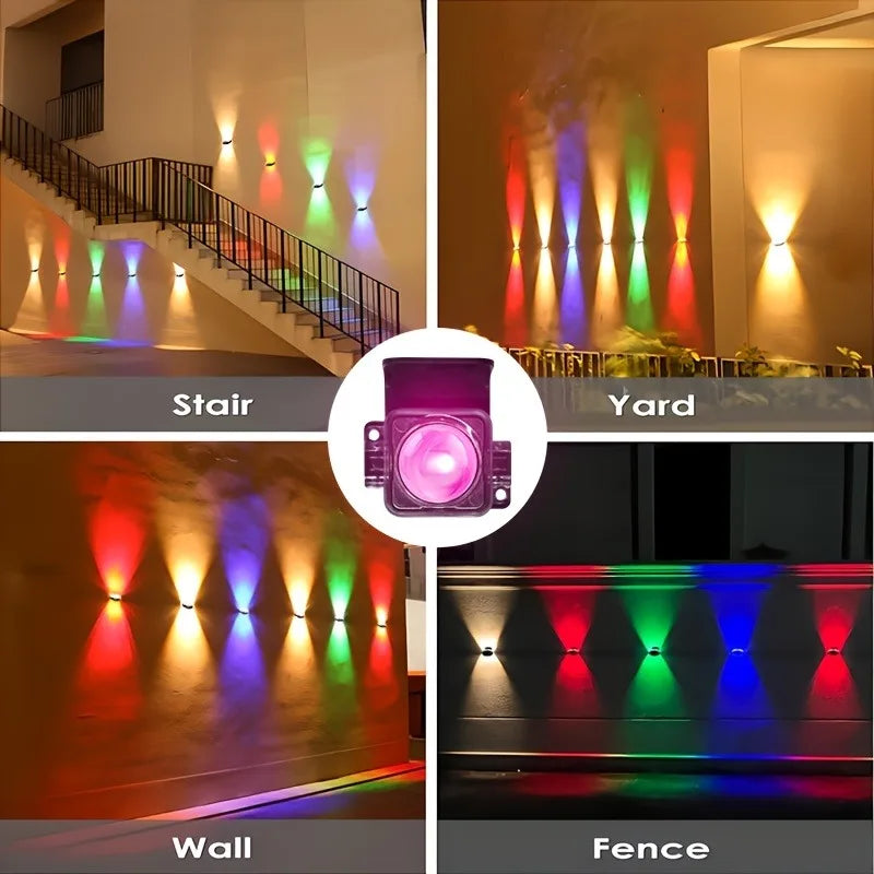 Smart LED outdoor lights APP controls outdoor garden lights RGB gradient with remote control LED landscape lights suitable