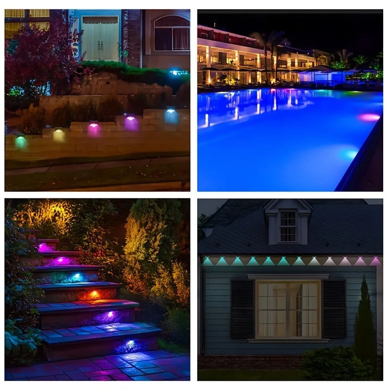 Smart LED outdoor lights APP controls outdoor garden lights RGB gradient with remote control LED landscape lights suitable