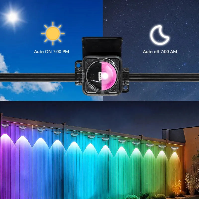 Smart LED outdoor lights APP controls outdoor garden lights RGB gradient with remote control LED landscape lights suitable