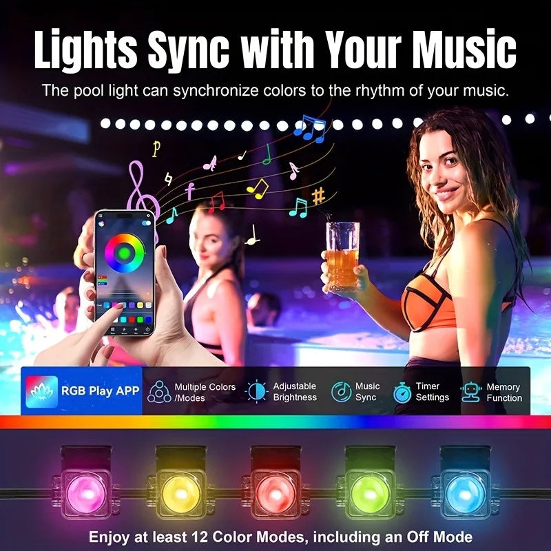Smart LED outdoor lights APP controls outdoor garden lights RGB gradient with remote control LED landscape lights suitable